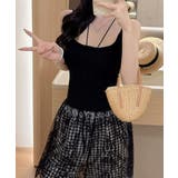 大人可愛い スカラップレースロングキャミ 肩紐調節可能インナーキャミソール | SUNSHINE CLOSET | 詳細画像6