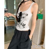 レース地雷系夏服 ヴィンテージ風トップスノースリーブ ショート丈リブタンク | SUNSHINE CLOSET | 詳細画像7