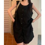 薄手ベスト リネン風短パンセットアップ 涼しげきれいめトップス体型カバー | SUNSHINE CLOSET | 詳細画像9 