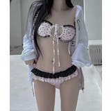 レディースセパレート水着2点セット 水玉柄バンドゥビキニ サイドリボンパンツ | SUNSHINE CLOSET | 詳細画像1 