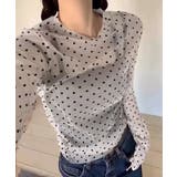 レディース ポルカドットチュールブラウス大人可愛い重ね着 薄手レイヤードインナー… | SUNSHINE CLOSET | 詳細画像2 