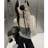 レディース ポルカドットチュールブラウス大人可愛い重ね着 薄手レイヤードインナー… | SUNSHINE CLOSET | 詳細画像5 