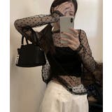 レディース ポルカドットチュールブラウス大人可愛い重ね着 薄手レイヤードインナー… | SUNSHINE CLOSET | 詳細画像6 