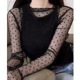 レディース ポルカドットチュールブラウス大人可愛い重ね着 薄手レイヤードインナー… | SUNSHINE CLOSET | 詳細画像9 