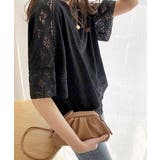 レディースレーストップス 透け感袖カットソーきれいめ 体型カバー | SUNSHINE CLOSET | 詳細画像11 