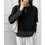 レディースレーストップス 透け感袖カットソーきれいめ 体型カバー | SUNSHINE CLOSET | 詳細画像12 