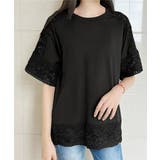 レディースレーストップス 透け感袖カットソーきれいめ 体型カバー | SUNSHINE CLOSET | 詳細画像21 