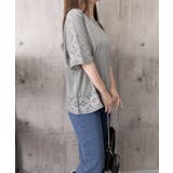レディースレーストップス 透け感袖カットソーきれいめ 体型カバー | SUNSHINE CLOSET | 詳細画像27 
