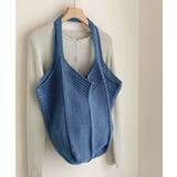 大きめナチュラルバッグ 透かし編みニット鞄 A4収納可 | SUNSHINE CLOSET | 詳細画像18 