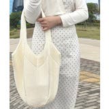 大きめナチュラルバッグ 透かし編みニット鞄 A4収納可 | SUNSHINE CLOSET | 詳細画像6 