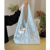 ハート柄クロシェ編みバッグ 大容量ワンショルダーニットバッグ大きめ 韓国風 | SUNSHINE CLOSET | 詳細画像11