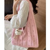 ハート柄クロシェ編みバッグ 大容量ワンショルダーニットバッグ大きめ 韓国風 | SUNSHINE CLOSET | 詳細画像20