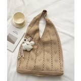 ハート柄クロシェ編みバッグ 大容量ワンショルダーニットバッグ大きめ 韓国風 | SUNSHINE CLOSET | 詳細画像25