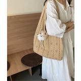 ハート柄クロシェ編みバッグ 大容量ワンショルダーニットバッグ大きめ 韓国風 | SUNSHINE CLOSET | 詳細画像9