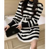 ベルト付きニットワンピースウエストマーク | SUNSHINE CLOSET | 詳細画像17