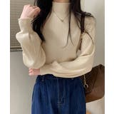 韓国風リブニットトップスハイネックニット | SUNSHINE CLOSET | 詳細画像14