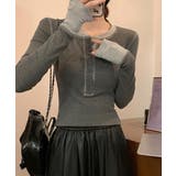 配色ヘンリーシャツハーフボタンカットソー | SUNSHINE CLOSET | 詳細画像22