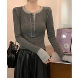 配色ヘンリーシャツハーフボタンカットソー | SUNSHINE CLOSET | 詳細画像23