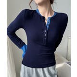 配色ヘンリーシャツハーフボタンカットソー | SUNSHINE CLOSET | 詳細画像29