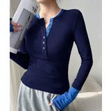 配色ヘンリーシャツハーフボタンカットソー | SUNSHINE CLOSET | 詳細画像30