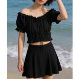 フリルレース水着オフショルダー チラ見え防止インナーパンツ付きスカート 着やせ露… | SUNSHINE CLOSET | 詳細画像11 