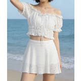 フリルレース水着オフショルダー チラ見え防止インナーパンツ付きスカート 着やせ露… | SUNSHINE CLOSET | 詳細画像13 