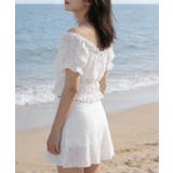 フリルレース水着オフショルダー チラ見え防止インナーパンツ付きスカート 着やせ露… | SUNSHINE CLOSET | 詳細画像15 