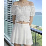 フリルレース水着オフショルダー チラ見え防止インナーパンツ付きスカート 着やせ露… | SUNSHINE CLOSET | 詳細画像2 