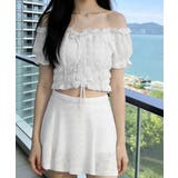 フリルレース水着オフショルダー チラ見え防止インナーパンツ付きスカート 着やせ露… | SUNSHINE CLOSET | 詳細画像3 