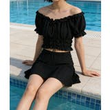 フリルレース水着オフショルダー チラ見え防止インナーパンツ付きスカート 着やせ露… | SUNSHINE CLOSET | 詳細画像7 