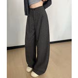 チェック柄ワイドパンツハイウエスト 秋冬 | SUNSHINE CLOSET | 詳細画像14 