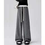 ヘリンボーン柄ワイドパンツレディース美脚 | SUNSHINE CLOSET | 詳細画像10 