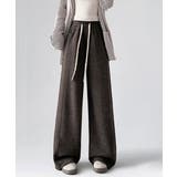 ヘリンボーン柄ワイドパンツレディース美脚 | SUNSHINE CLOSET | 詳細画像2 