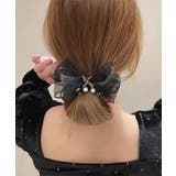 シアーリボンパールラインストーン シュシュ 大人かわいい上品韓国風まとめ髪 | SUNSHINE CLOSET | 詳細画像1 