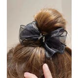 シアーリボンパールラインストーン シュシュ 大人かわいい上品韓国風まとめ髪 | SUNSHINE CLOSET | 詳細画像4 