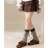 配色デザインルーズレッグカバー 大人可愛いガーリー防寒あったか秋冬靴下バレエコア… | SUNSHINE CLOSET | 詳細画像4 
