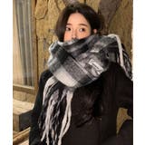 あったか防寒シャギーニットマフラーフリンジストール秋冬小顔見えワイドマフラー大人… | SUNSHINE CLOSET | 詳細画像6