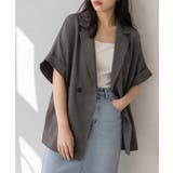 ドルマンショートスリーブジャケット サマーダブルブレストジャケット 韓国風 | SUNSHINE CLOSET | 詳細画像1 