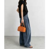 タック入りストレートデニム ハイウエストワイドパンツ韓国風 体型カバージーンズ | SUNSHINE CLOSET | 詳細画像11 
