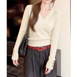 上品 細身柔らかセーター 袖口ゴールド釦 | SUNSHINE CLOSET | 詳細画像10 