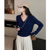 上品 細身柔らかセーター 袖口ゴールド釦 | SUNSHINE CLOSET | 詳細画像12 