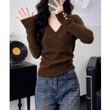 上品 細身柔らかセーター 袖口ゴールド釦 | SUNSHINE CLOSET | 詳細画像14 
