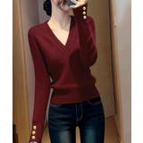 上品 細身柔らかセーター 袖口ゴールド釦 | SUNSHINE CLOSET | 詳細画像16 