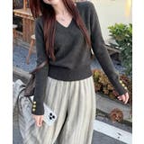 上品 細身柔らかセーター 袖口ゴールド釦 | SUNSHINE CLOSET | 詳細画像4 
