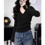 上品 細身柔らかセーター 袖口ゴールド釦 | SUNSHINE CLOSET | 詳細画像7 
