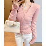 レディース上品ウエストシェイプ長袖トップス 前開きニットセーターコンパクト丈大人… | SUNSHINE CLOSET | 詳細画像13 