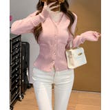 レディース上品ウエストシェイプ長袖トップス 前開きニットセーターコンパクト丈大人… | SUNSHINE CLOSET | 詳細画像15 