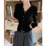 レディース上品ウエストシェイプ長袖トップス 前開きニットセーターコンパクト丈大人… | SUNSHINE CLOSET | 詳細画像8 