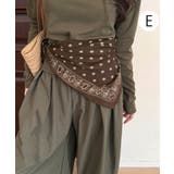 レトロ総柄スクエア型首巻きスカーフ マルチクロス 韓国風 | SUNSHINE CLOSET | 詳細画像22