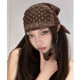 レトロ総柄スクエア型首巻きスカーフ マルチクロス 韓国風 | SUNSHINE CLOSET | 詳細画像23